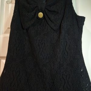 Black Tulle sleeveless shirt